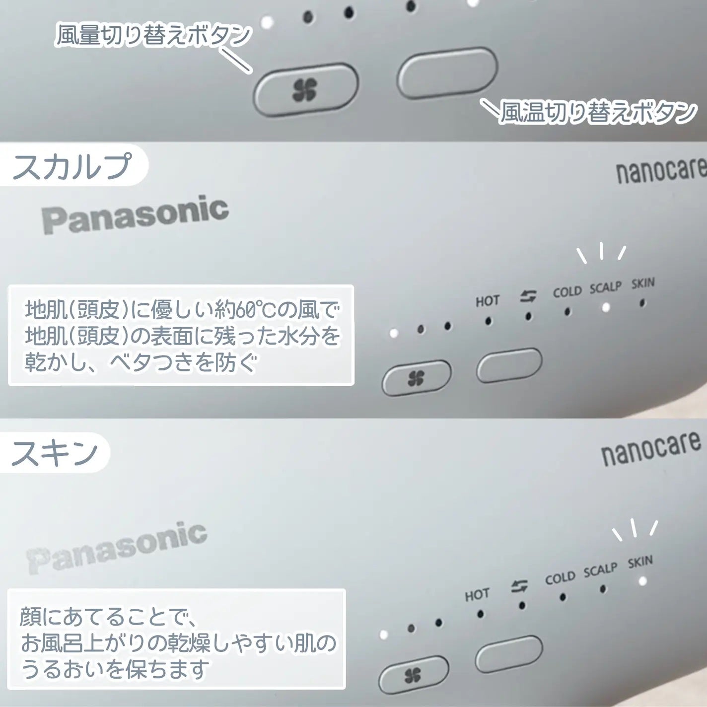 ヘアードライヤー ナノケア EH-NA0J/Panasonic/ドライヤーを使ったクチコミ(6枚目)