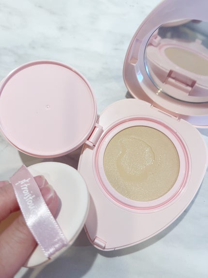 トワタッチ ハートクッション グロウメッシュ/troistouch/クッションファンデーションを使ったクチコミ(4枚目)