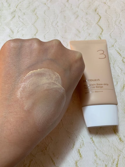3番 ノーファンデ陶器肌トーンアップクリーム/numbuzin/化粧下地を使ったクチコミ(1枚目)