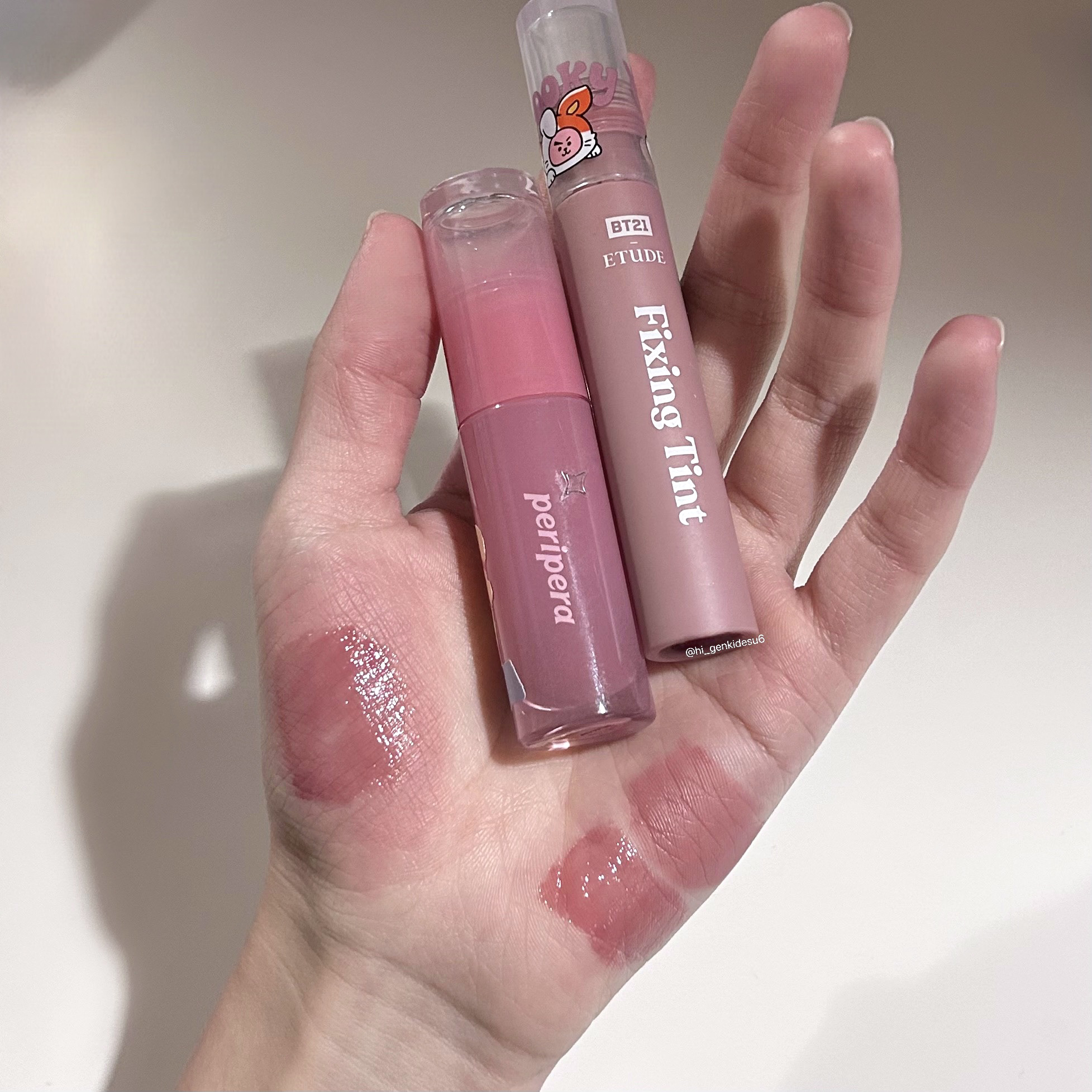 フィクシングティント COOKYオントップ/ETUDE/リップティントを使ったクチコミ（1枚目）