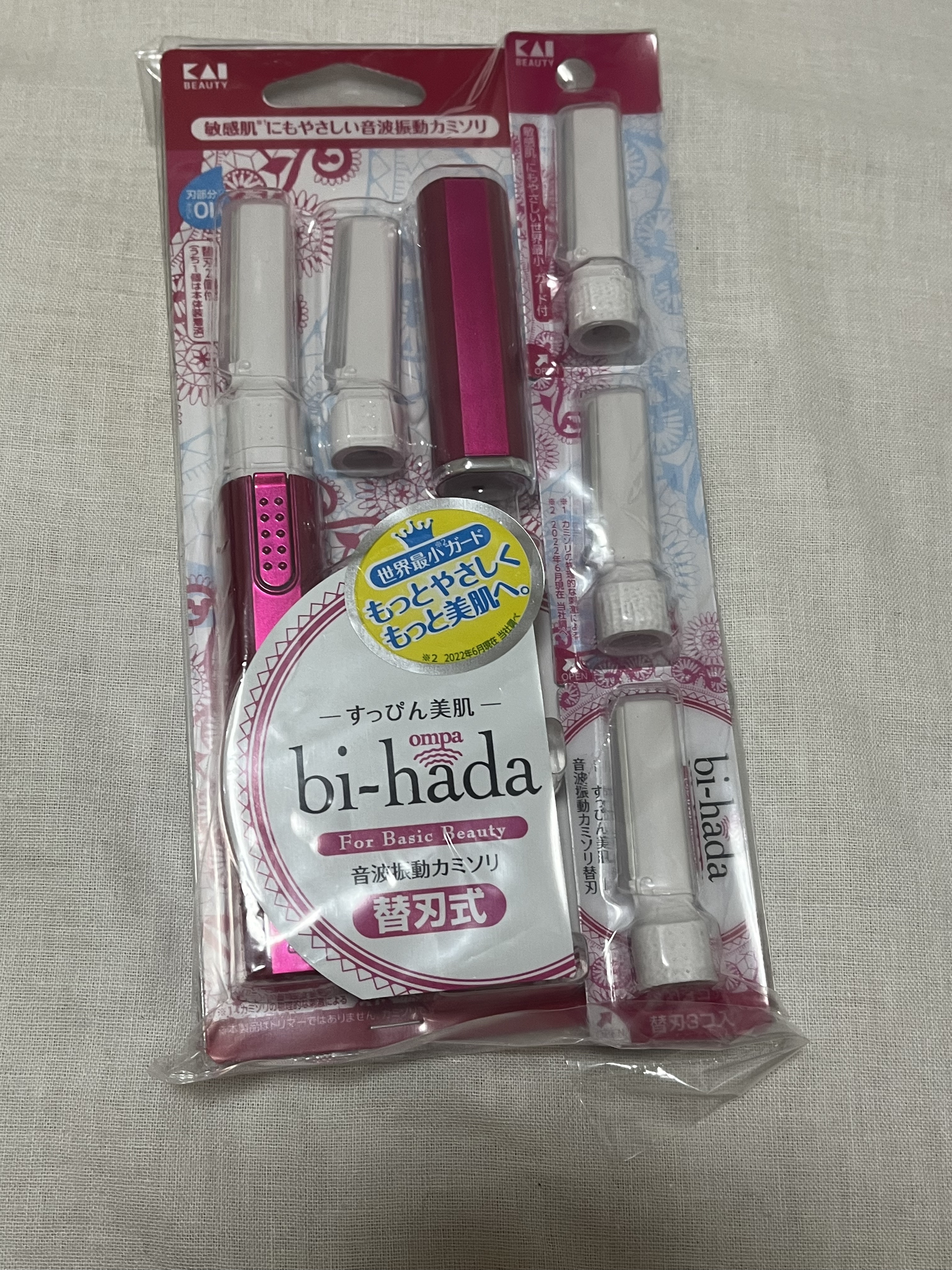 bi-hada ompa L ホルダー替刃2個付/貝印/シェーバーを使ったクチコミ（1枚目）