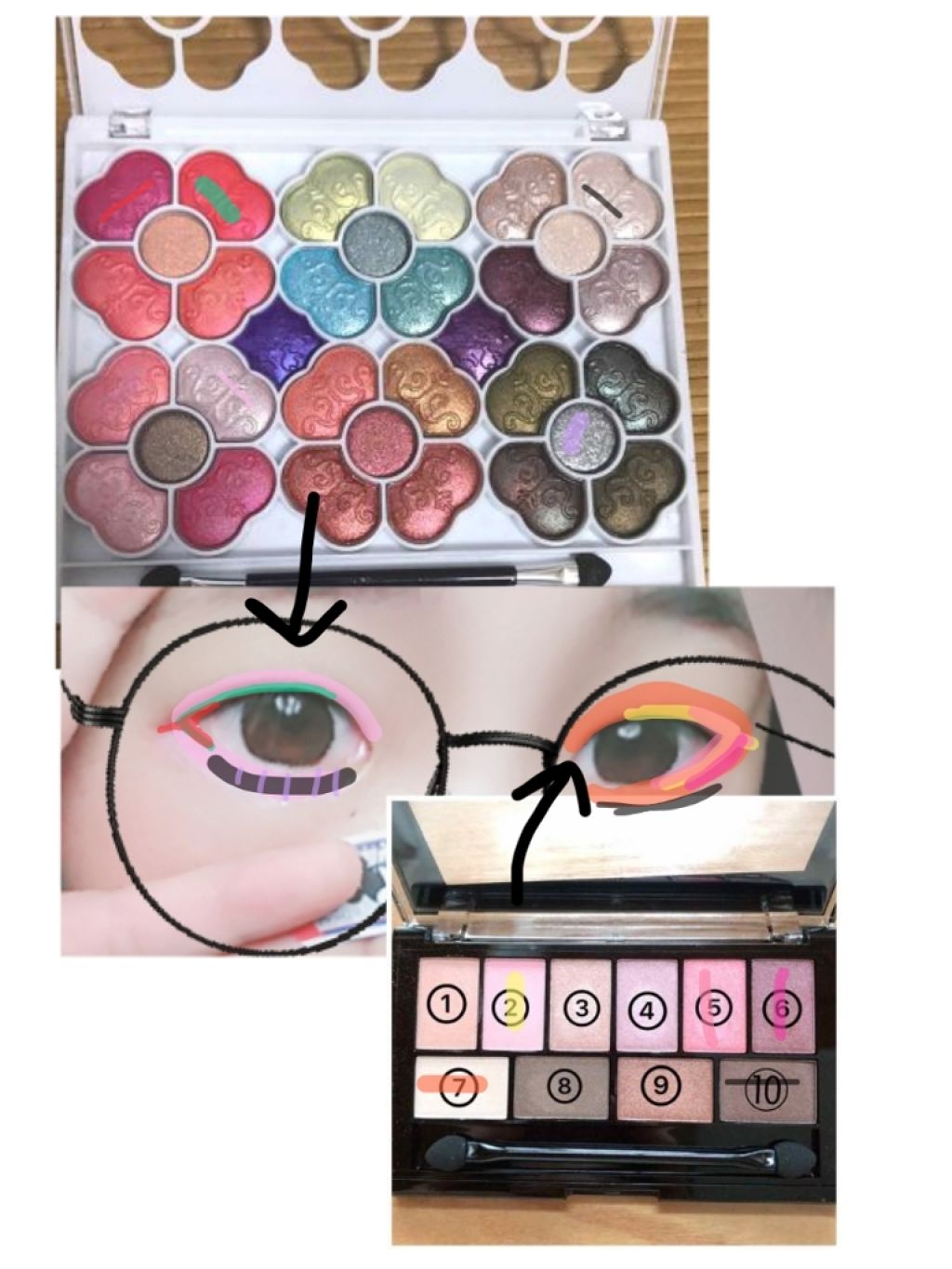 10カラーアイシャドウ/エンジェルハート/アイシャドウパレットを使ったクチコミ(2枚目)