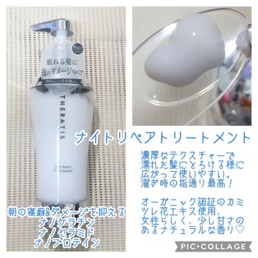 ナイトリペア シャンプー/ヘアトリートメント シャンプー詰替325ml/THERATIS/シャンプー・コンディショナーの画像