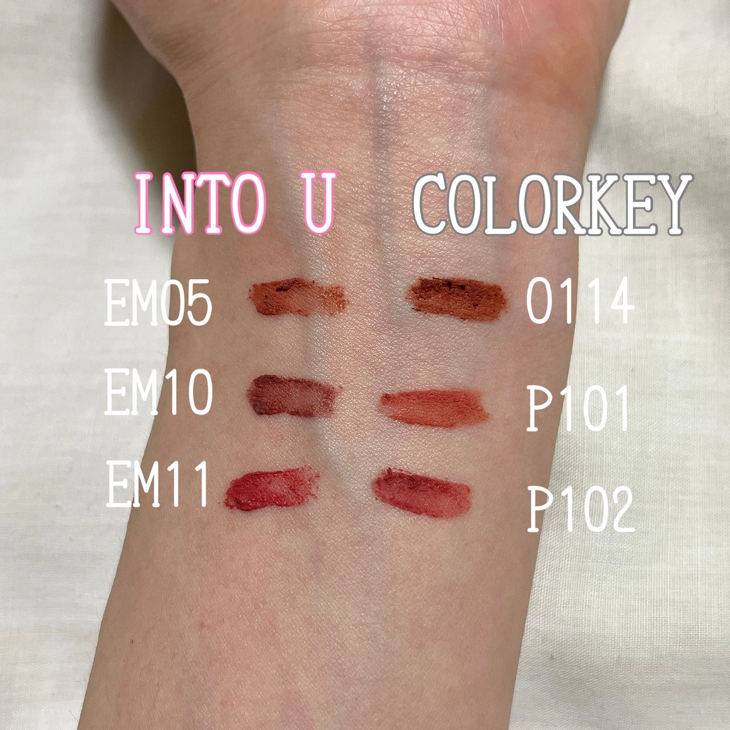 スーパーマットリップ&チークマッド/INTO U/口紅を使ったクチコミ(2枚目)