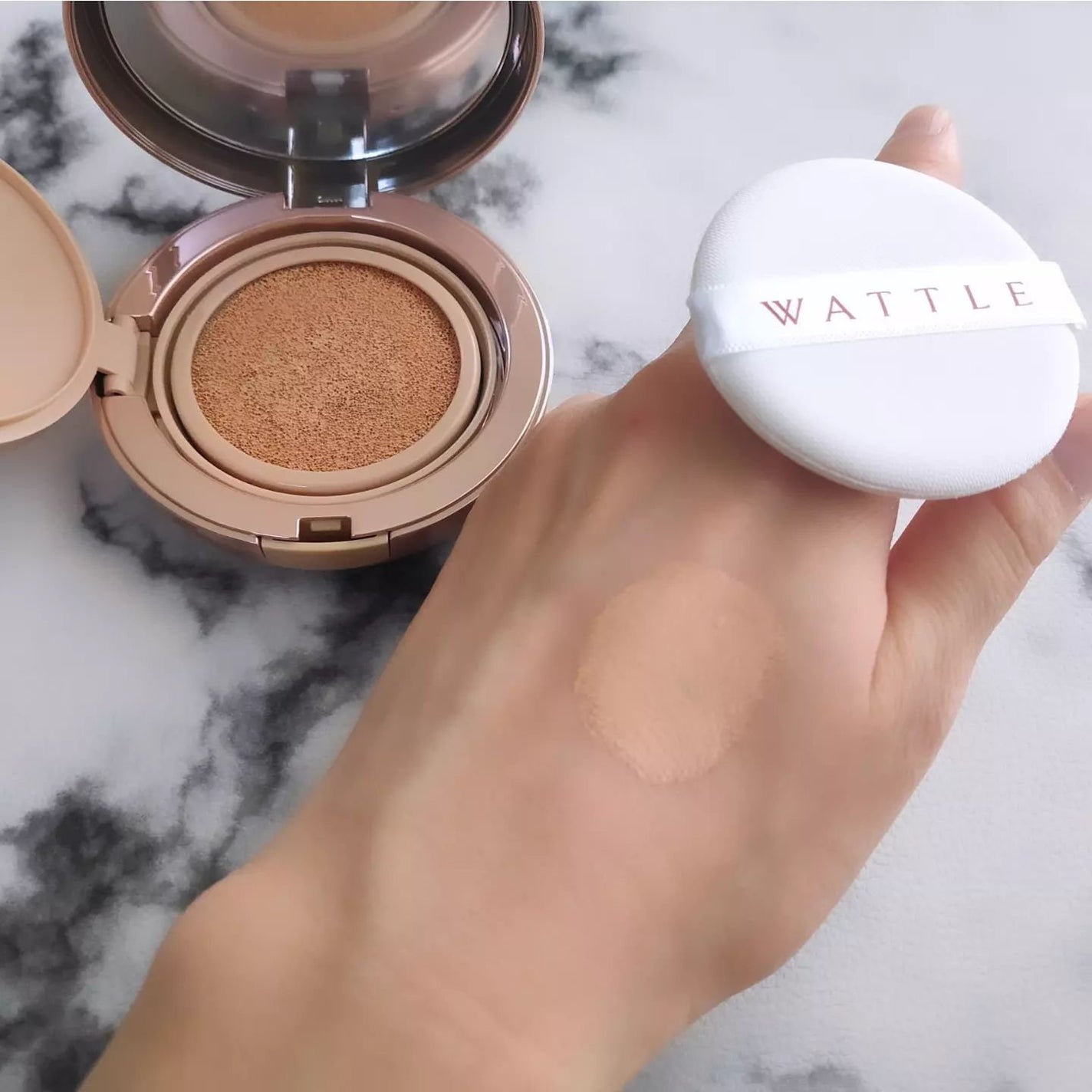 WATTLEクッションファンデーション/WATTLE/クッションファンデーションを使ったクチコミ(4枚目)