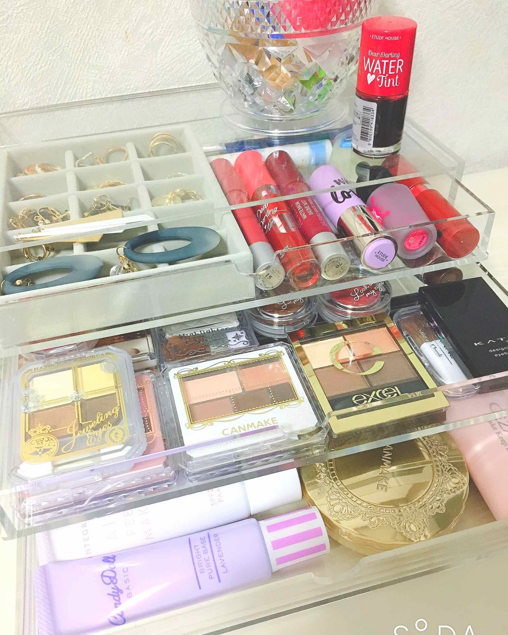 重なるアクリルケース横型3段/無印良品/その他化粧小物を使ったクチコミ(2枚目)