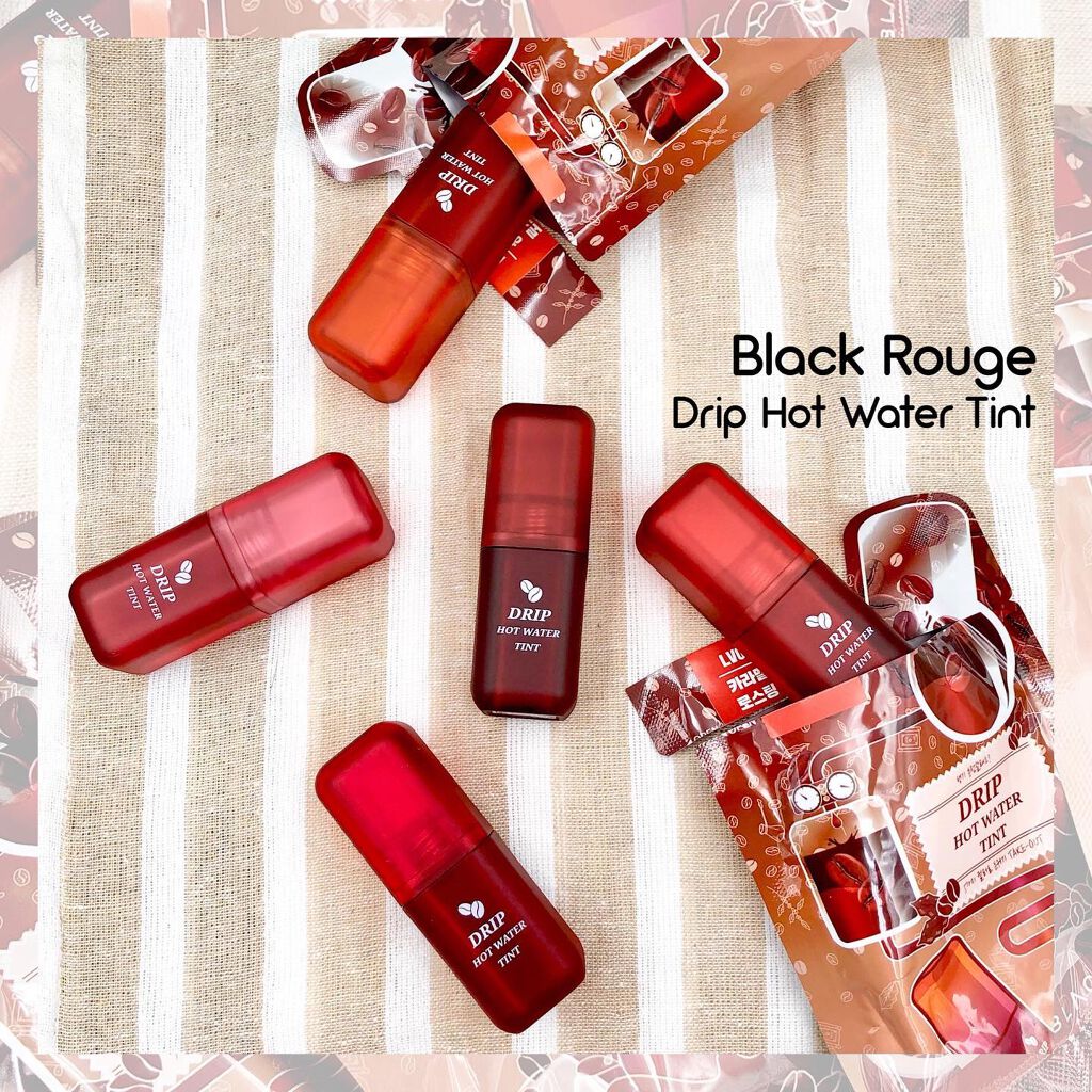 ドリップホットウォーターティント/BLACK ROUGE/リップティントを使ったクチコミ（2枚目）