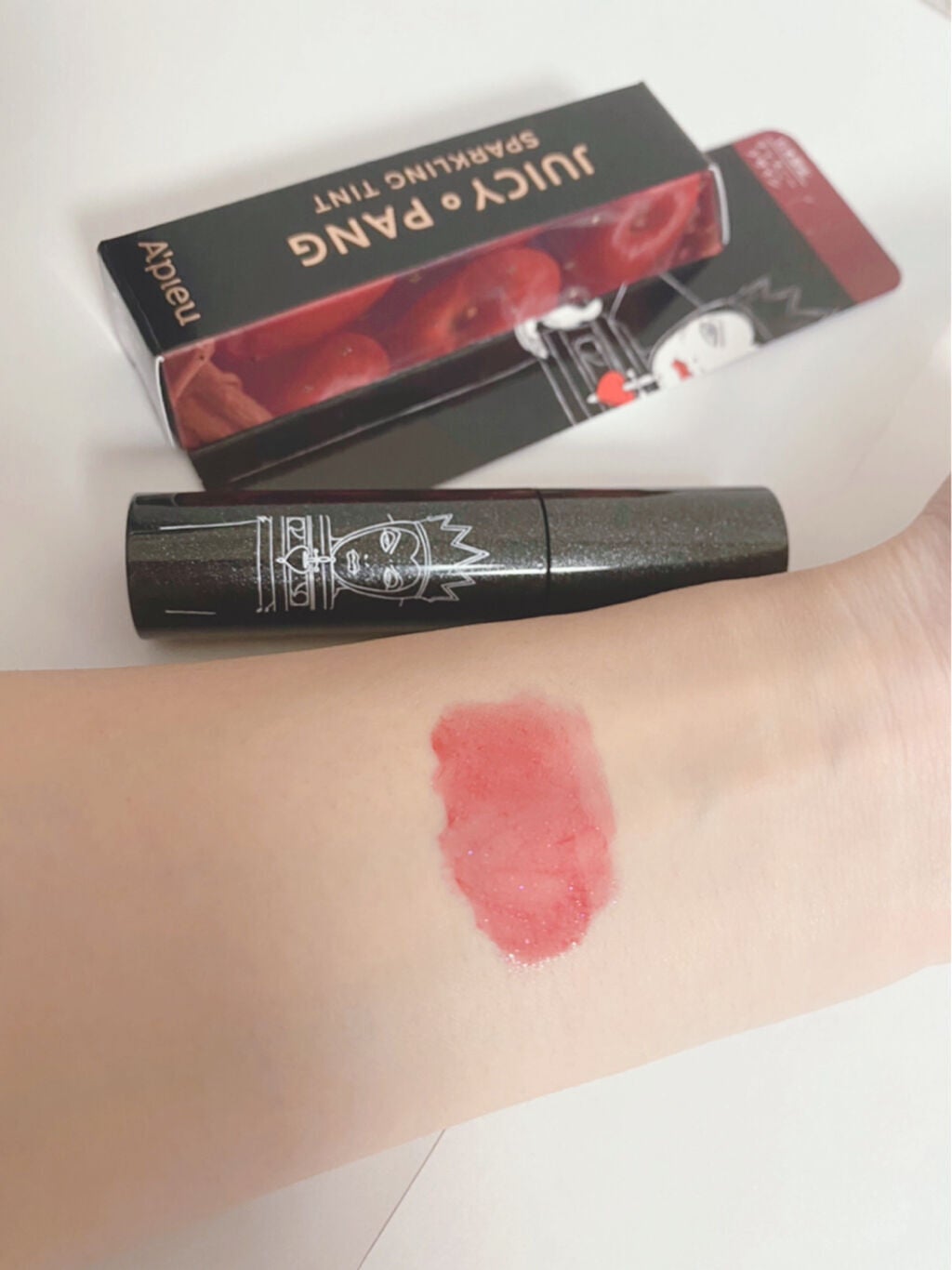 アピュー ジューシーパン スパークリングティント/A’pieu/口紅を使ったクチコミ(2枚目)