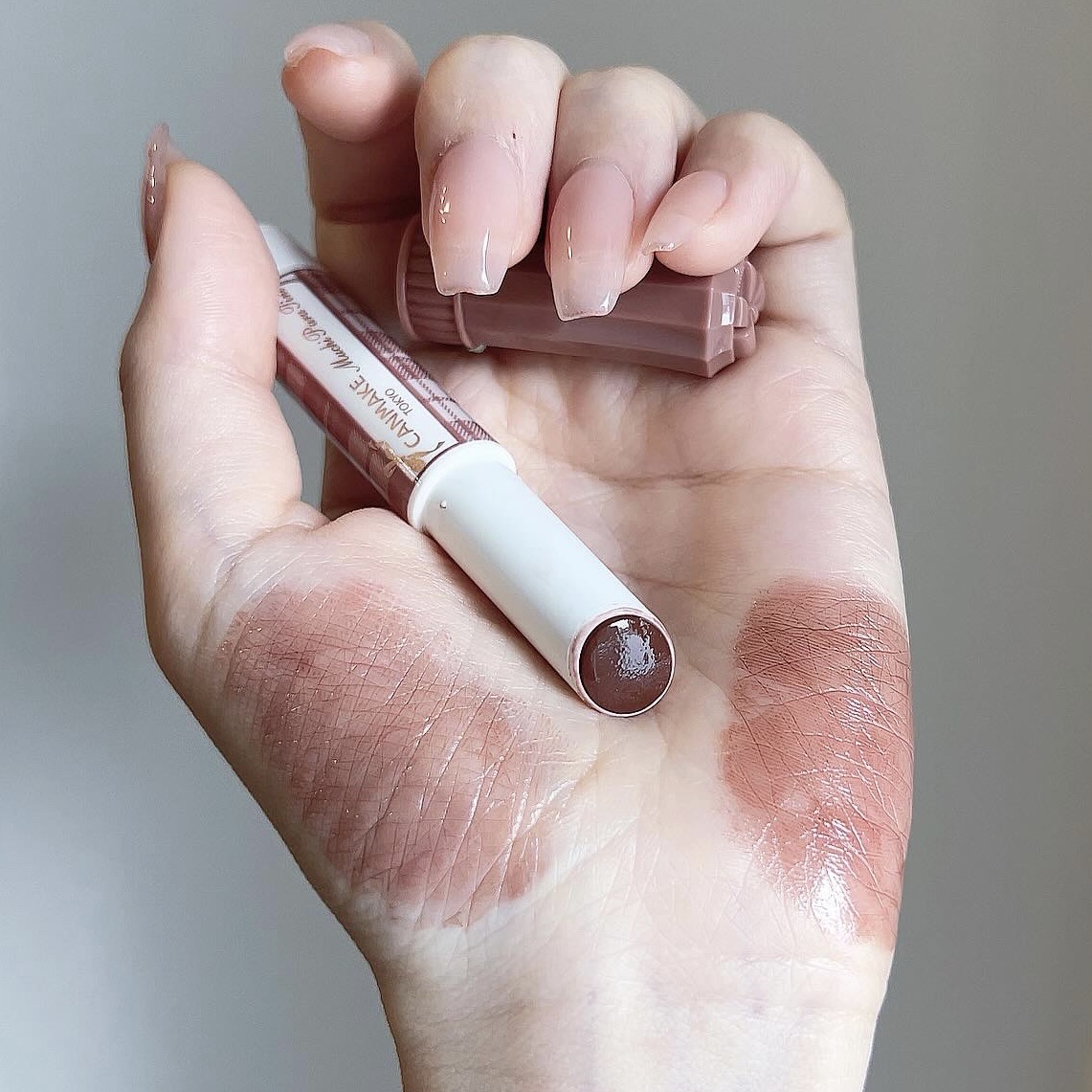 むちぷるティント 04 チョコミルク/キャンメイク/リップティントを使ったクチコミ（3枚目）