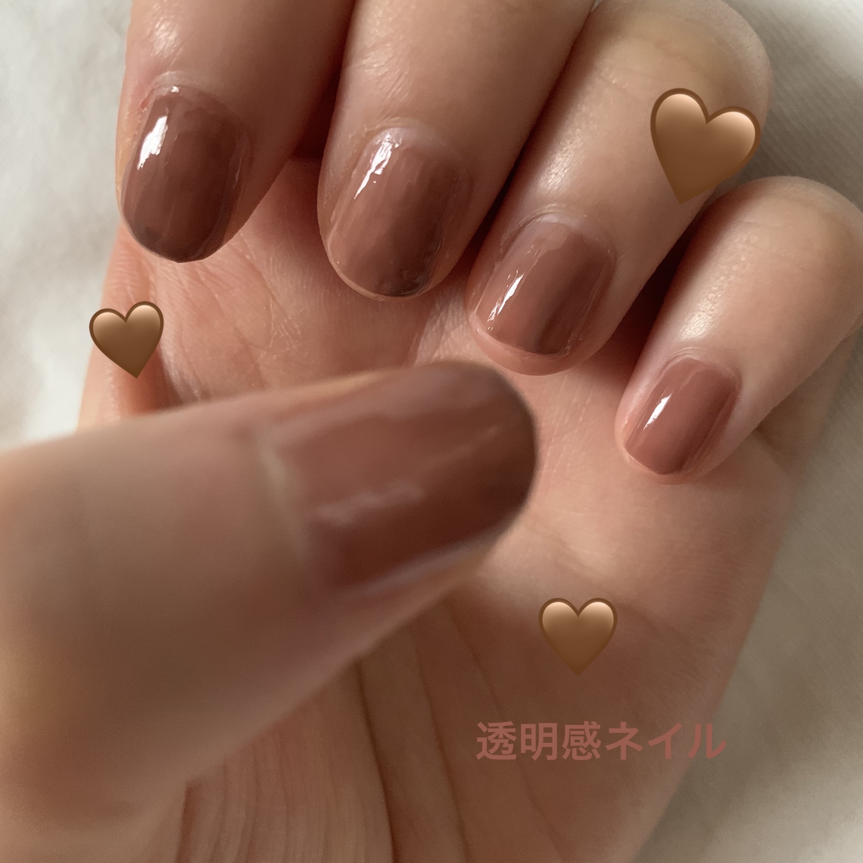 アンドバイロムアンド　グラッシードロップネイル VI01 ミルクベリー/&nd by rom&nd/マニキュアを使ったクチコミ（1枚目）