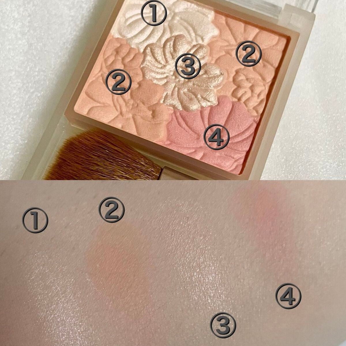 グロウフルールチークス(ブレンドタイプ)/キャンメイク/パウダーチークを使ったクチコミ(2枚目)