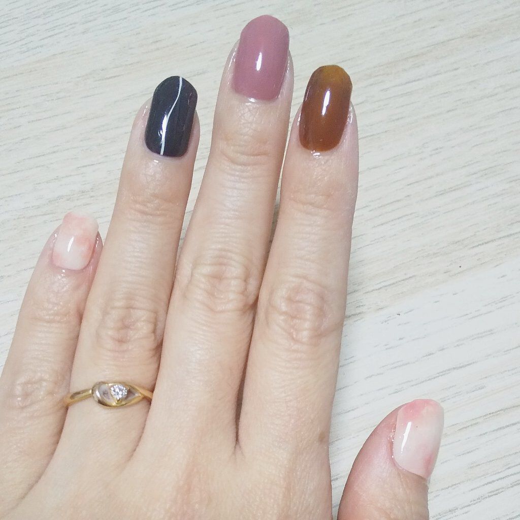 #ジェル風ネイル,#バレンタインネイルのネイルデザイン