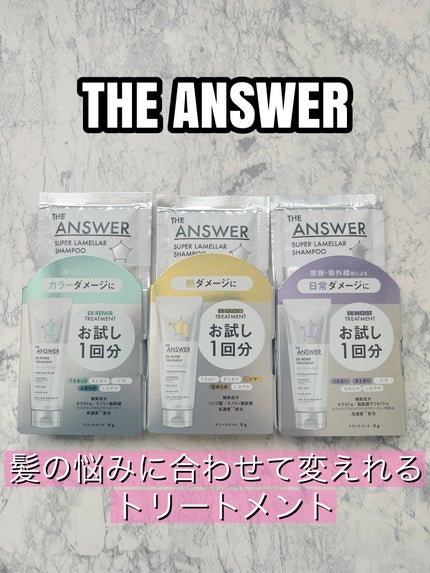 THE ANSWER EXグロストリートメント FOR HEAD DAMAGE お試し1回分 8g/THE ANSWER/洗い流すヘアトリートメントを使ったクチコミ(1枚目)