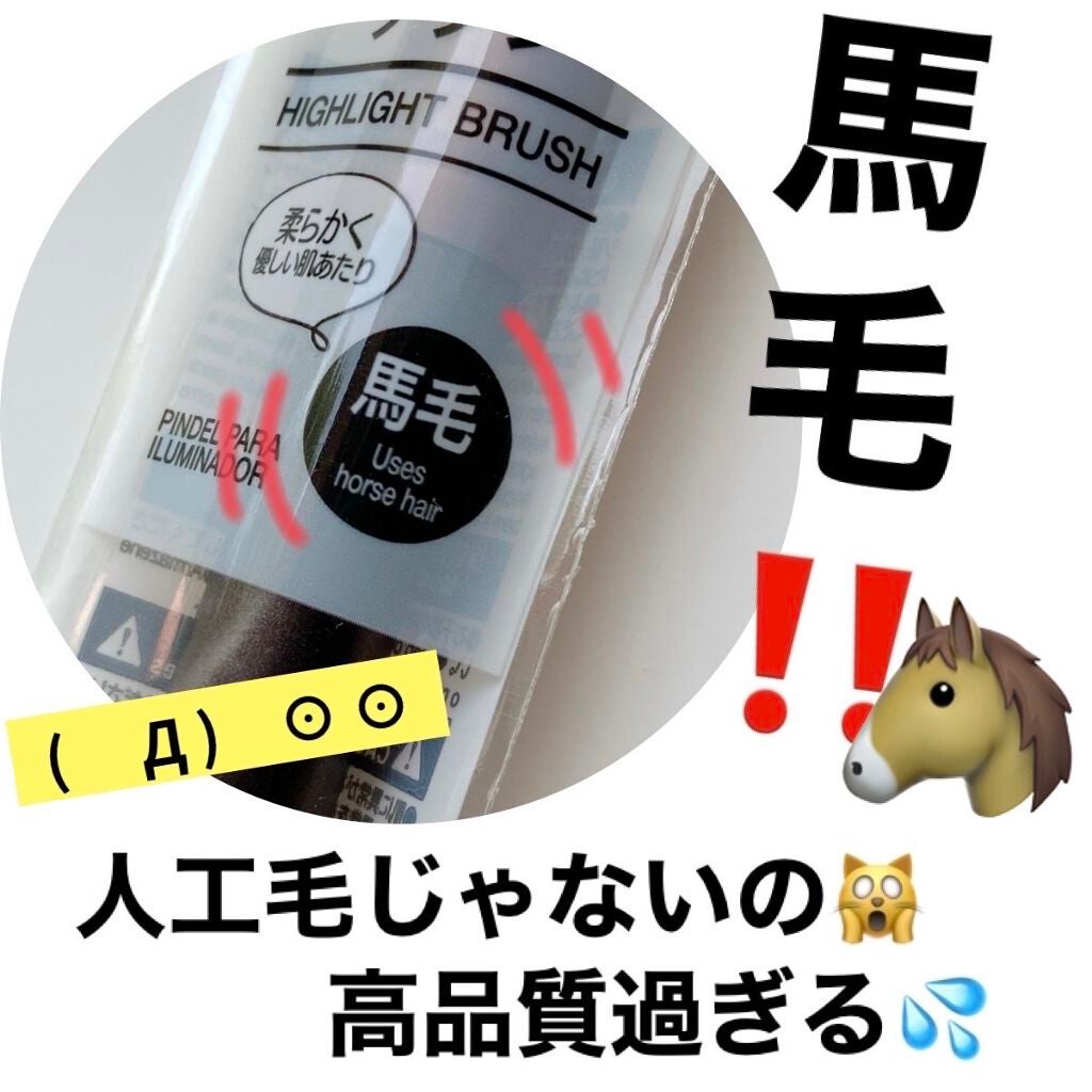 メイクブラシ 馬毛/DAISO/その他化粧小物を使ったクチコミ(3枚目)