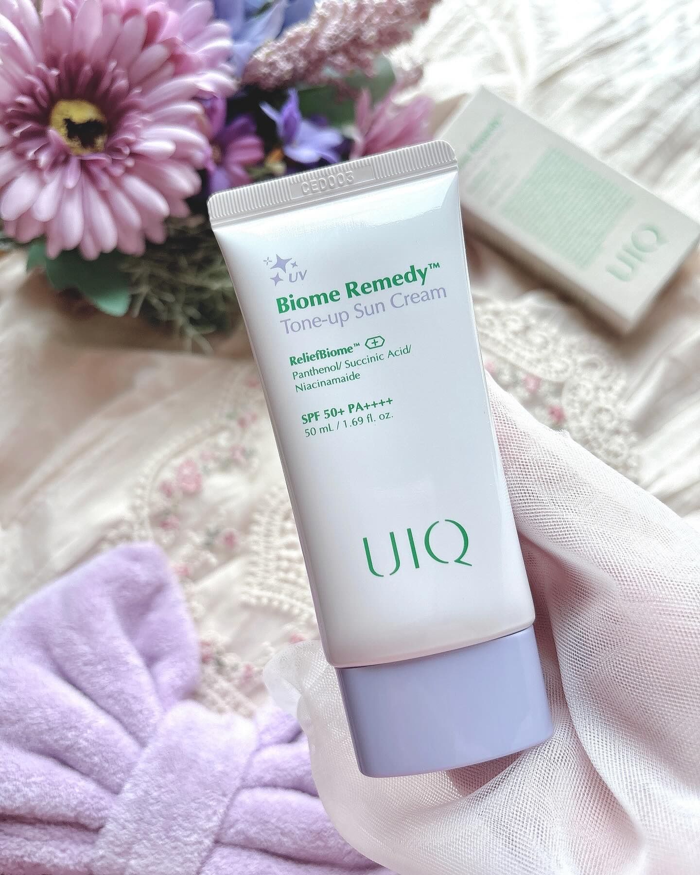 バイオームレメディパープルトーンアップUVクリーム/UIQ/日焼け止めクリームを使ったクチコミ（1枚目）