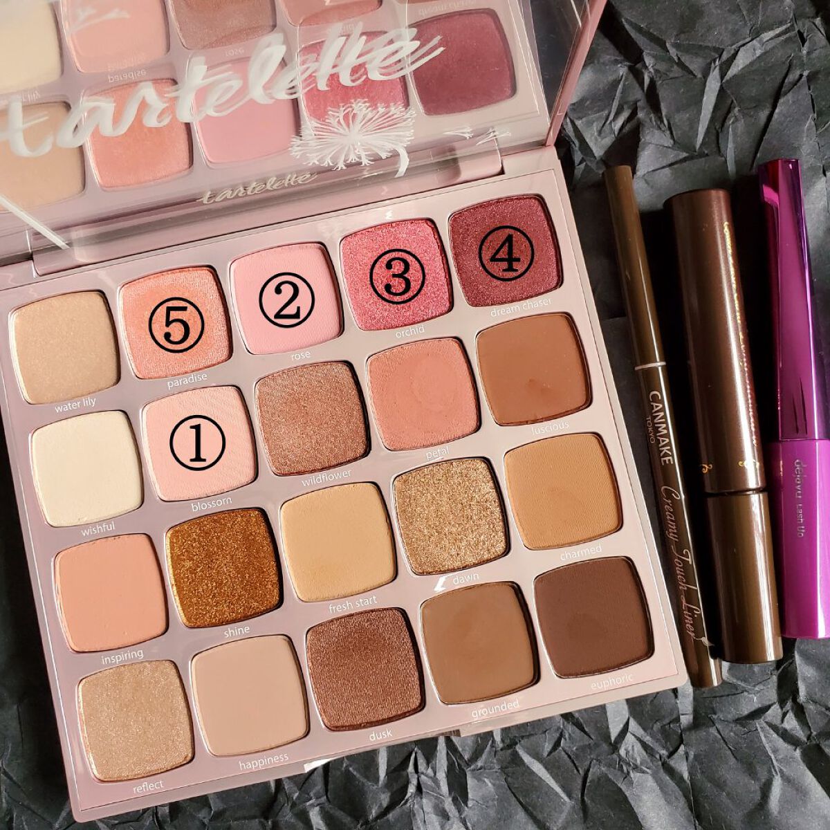 タルトレット ジューシー  アマゾニアンクレイ アイシャドウ パレット/tarte/アイシャドウパレットを使ったクチコミ（2枚目）