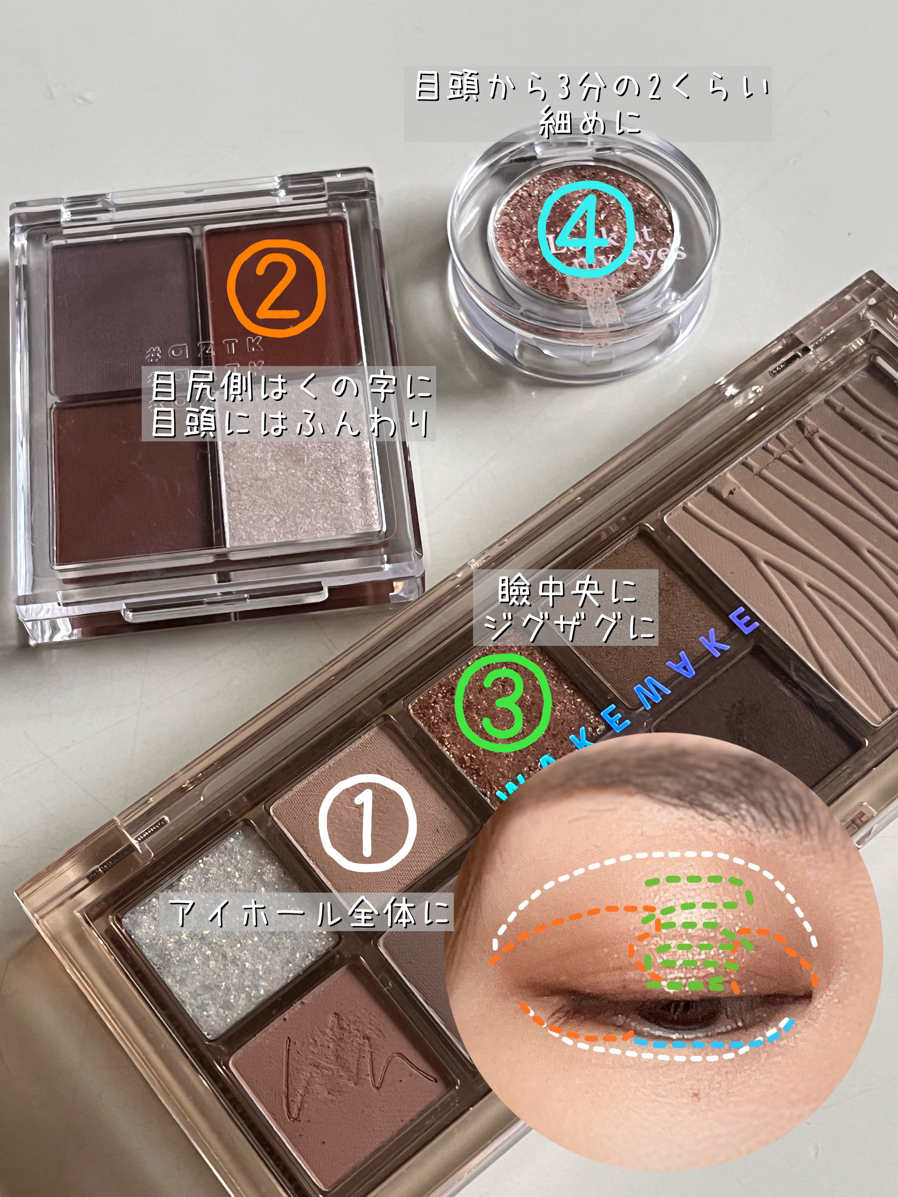 4色アイシャドウパレット 05 クーリッシュアンジュ/aZTK/アイシャドウパレットを使ったクチコミ（3枚目）