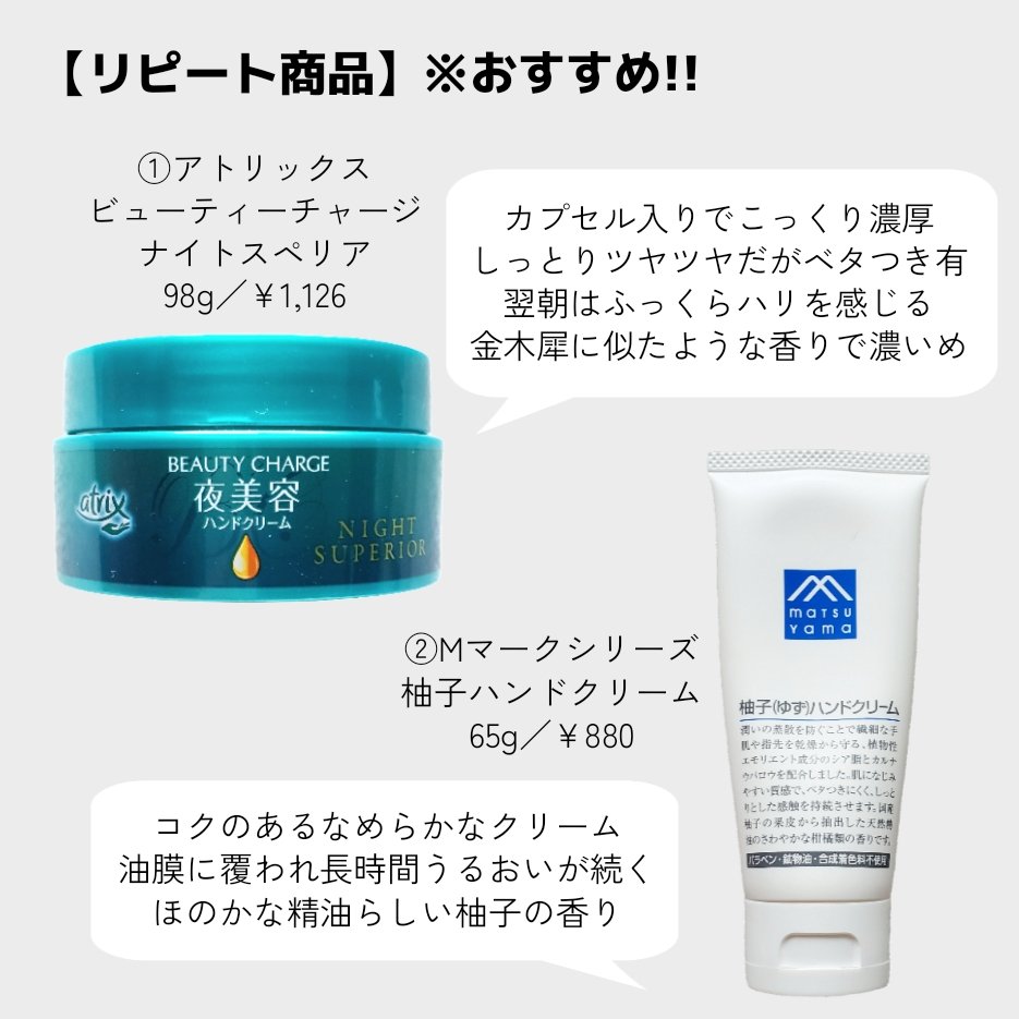 ビューティーチャージ ナイトスペリア/アトリックス/ハンドクリームを使ったクチコミ（2枚目）