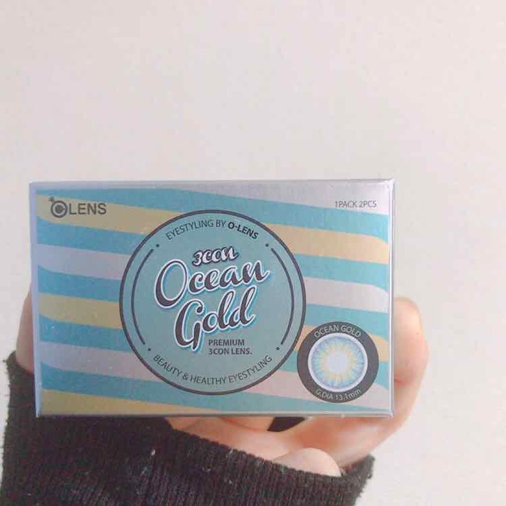 オーシャンゴールド/OLENS/カラーコンタクトレンズを使ったクチコミ（1枚目）