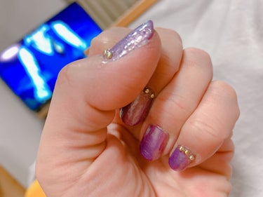 pa nail collective pa ネイルデコレーションパーツのクチコミ「イエベ秋がブルベカラーで…ゴールドのせたからまだ似合うとゆうかマシになった気が？
透明感でますね！..」（1枚目）