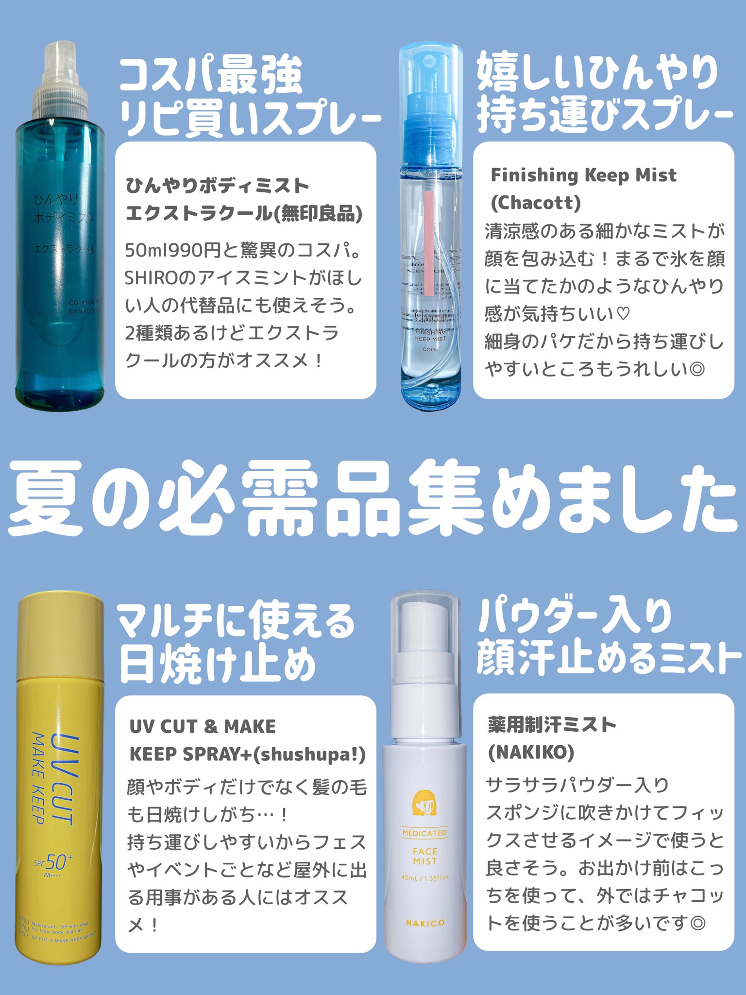 ひんやりボディミスト エクストラクール/無印良品/デオドラント・制汗剤を使ったクチコミ（2枚目）