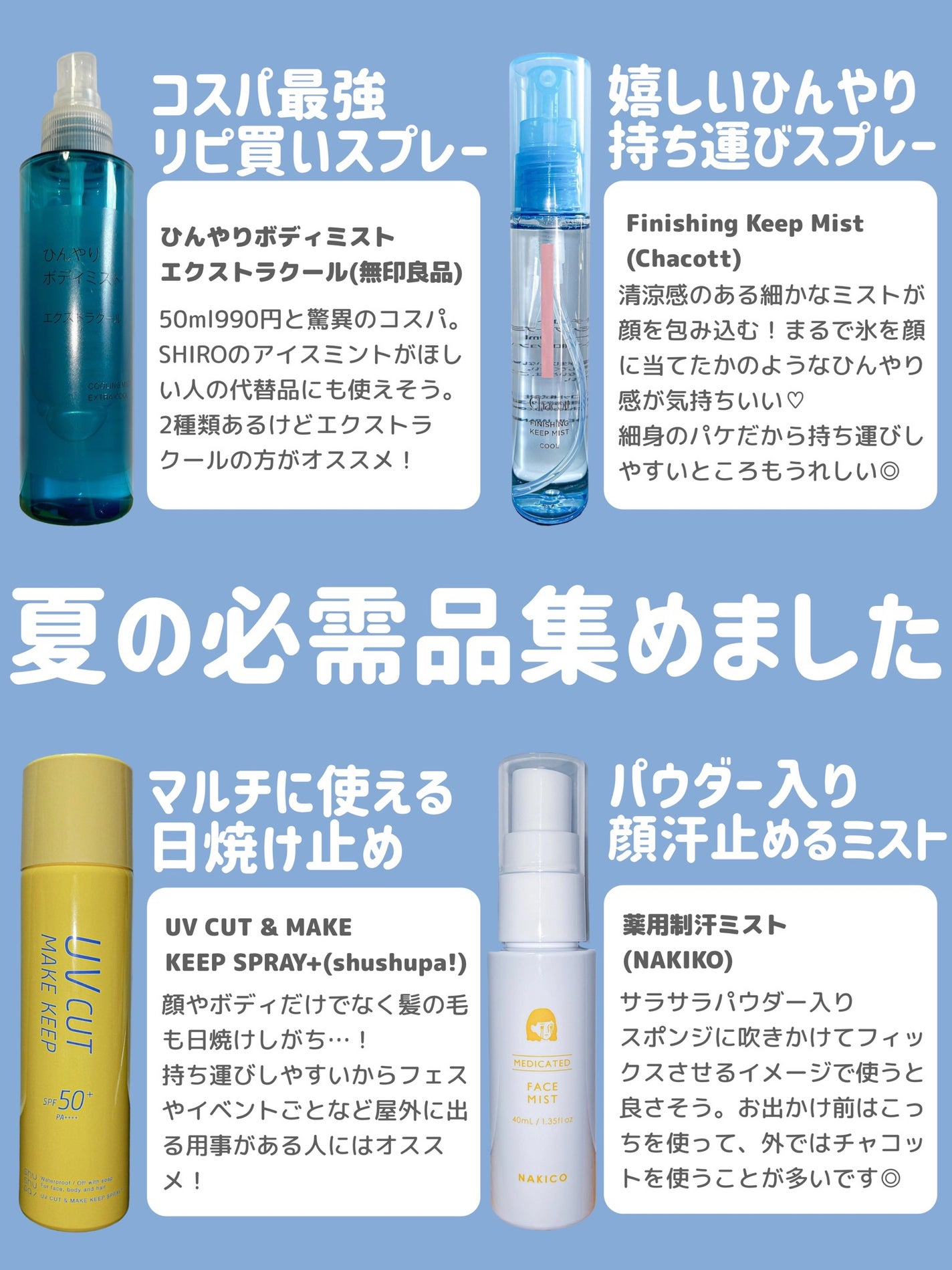 UVカット&メイクキープスプレー+ /shushupa!/日焼け止めミスト・スプレーを使ったクチコミ(2枚目)