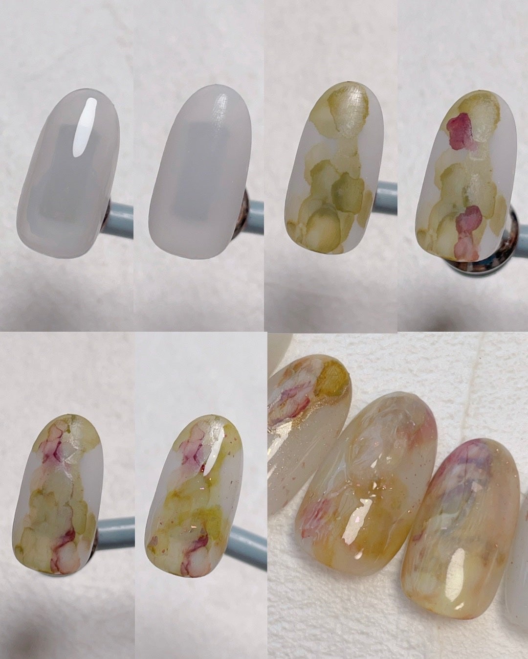 パステルマーブルリキッド/ネイル工房/ネイル用品を使ったクチコミ(4枚目)