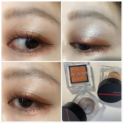 オーラデュウ プリズム 02 Solar/SHISEIDO/単色アイシャドウを使ったクチコミ(2枚目)