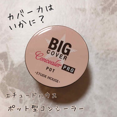 ETUDE ビッグカバー コンシーラー ポットのクチコミ「ETUDEビッグカバー コンシーラー ポットのベージュです。

頬にシミがあるので、それを隠す.....」（1枚目）