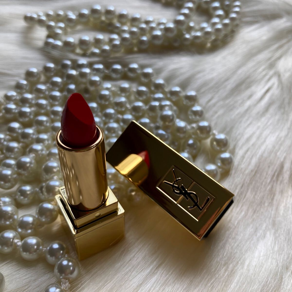 <旧>ルージュ ピュールクチュール No.1 ルルージュ/YVES SAINT LAURENT BEAUTE/口紅を使ったクチコミ（3枚目）