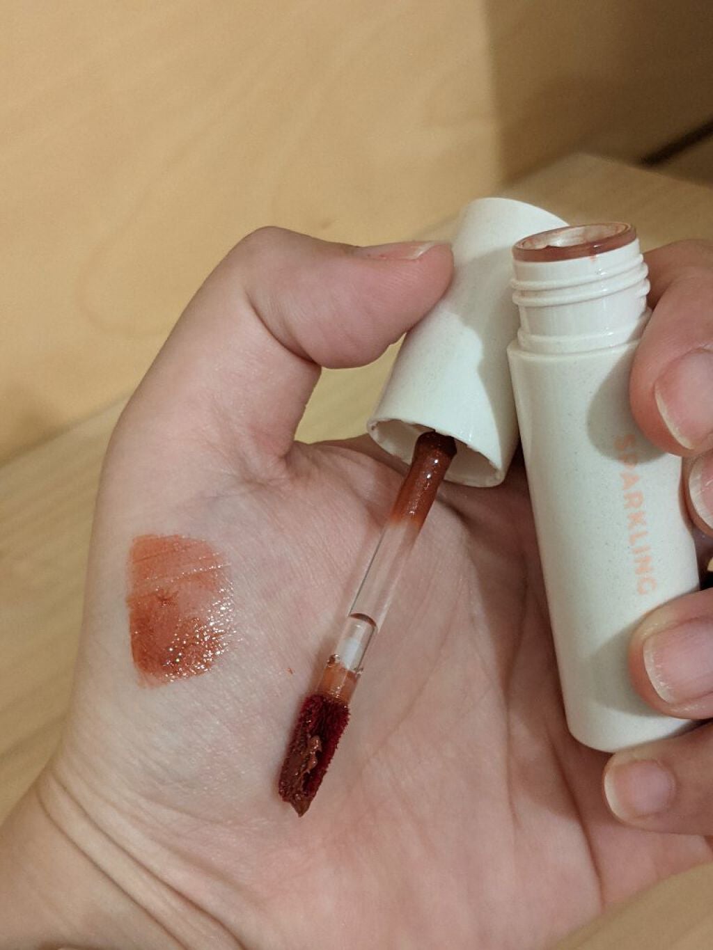 アピュー ジューシーパン スパークリングティント/A’pieu/口紅を使ったクチコミ(1枚目)