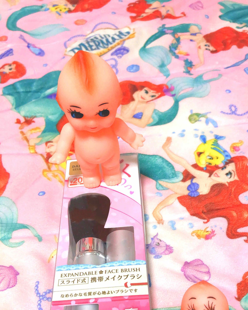 ごくふわっ春姫スライド式携帯メイクブラシ/DAISO/メイクブラシを使ったクチコミ(4枚目)