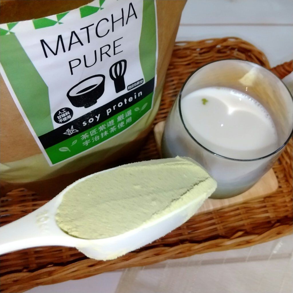 MATCHA PURE（プロテインパウダー）/ピュアパートナー/ソイプロテインを使ったクチコミ（2枚目）