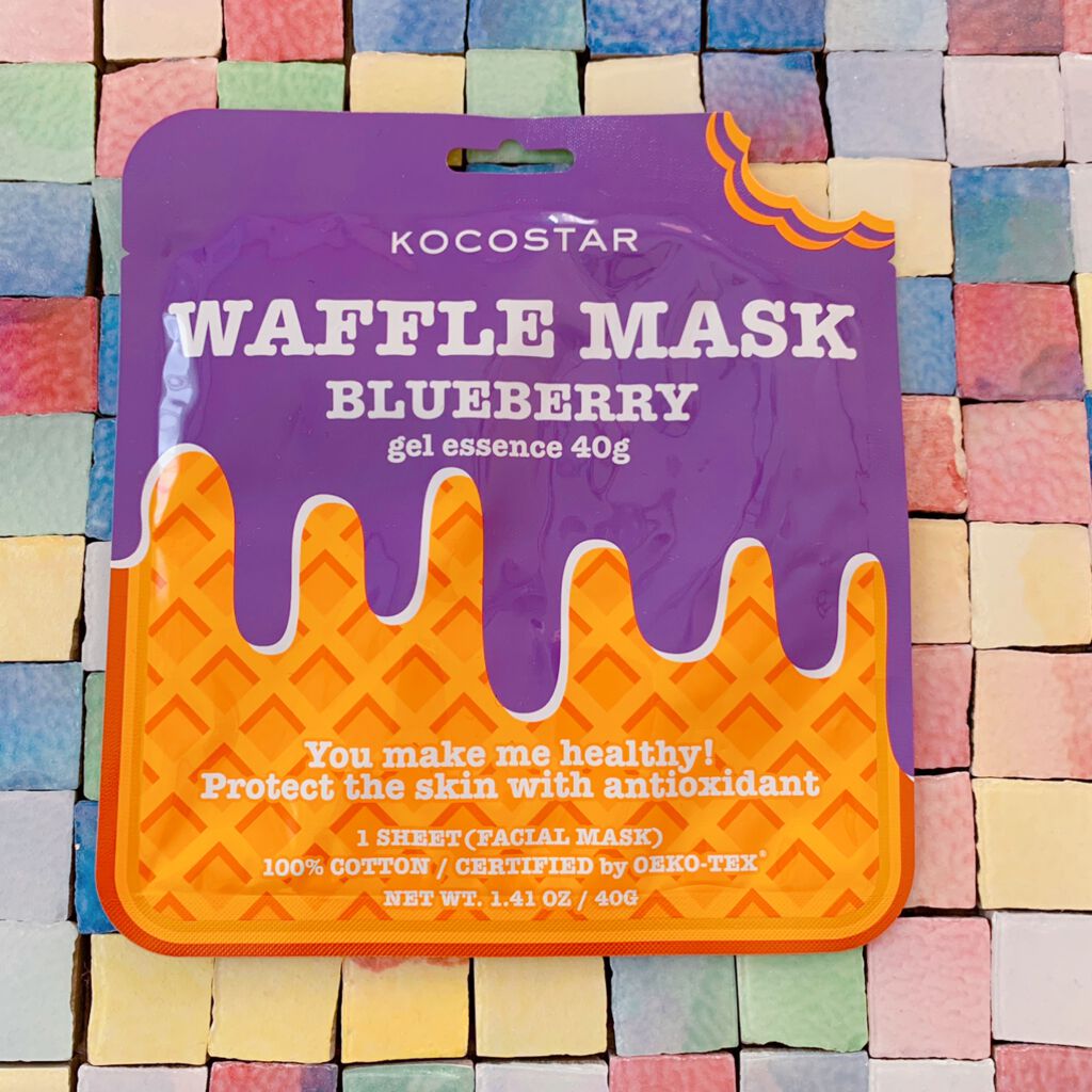 KOCOSTAR(ココスター) ブルーベリー ワッフルマスクのクチコミ「💄まるでワッフル♡可愛いのに優秀マスク✧︎プレゼントにも💄


KOCOSTAR
ブルーベリー.....」（1枚目）