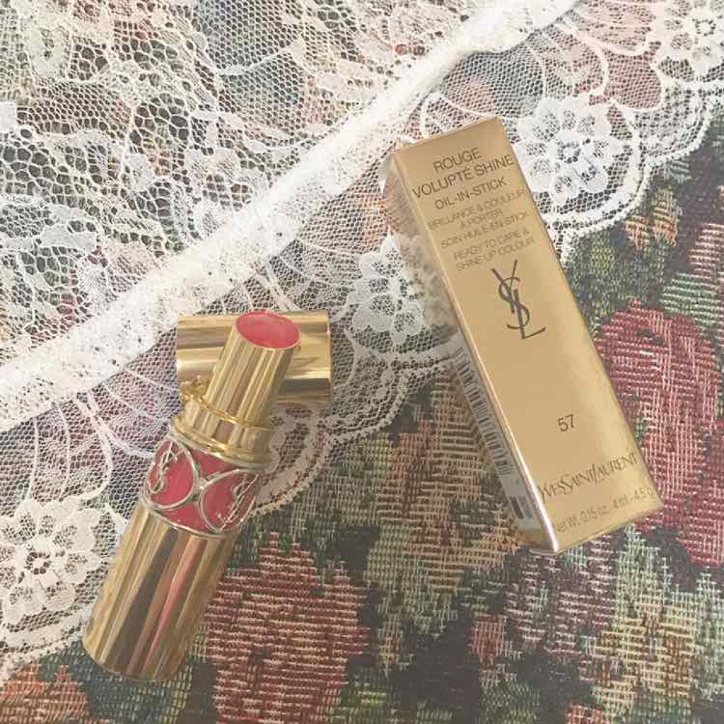 ルージュ ヴォリュプテ シャイン/YVES SAINT LAURENT BEAUTE/口紅を使ったクチコミ(1枚目)