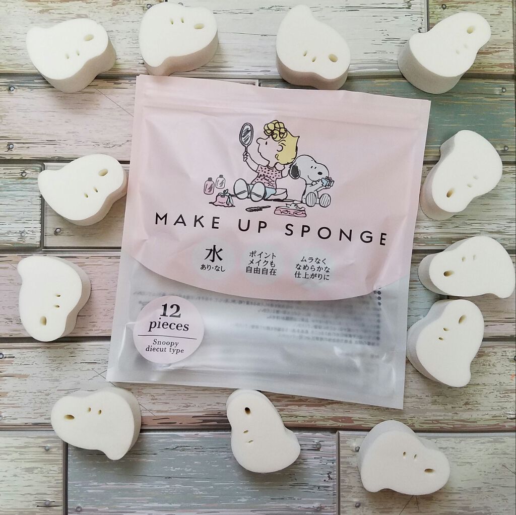 MAKE UP SPONGE Snoopy diecut type/SHOBIDO/パフ・スポンジを使ったクチコミ(4枚目)
