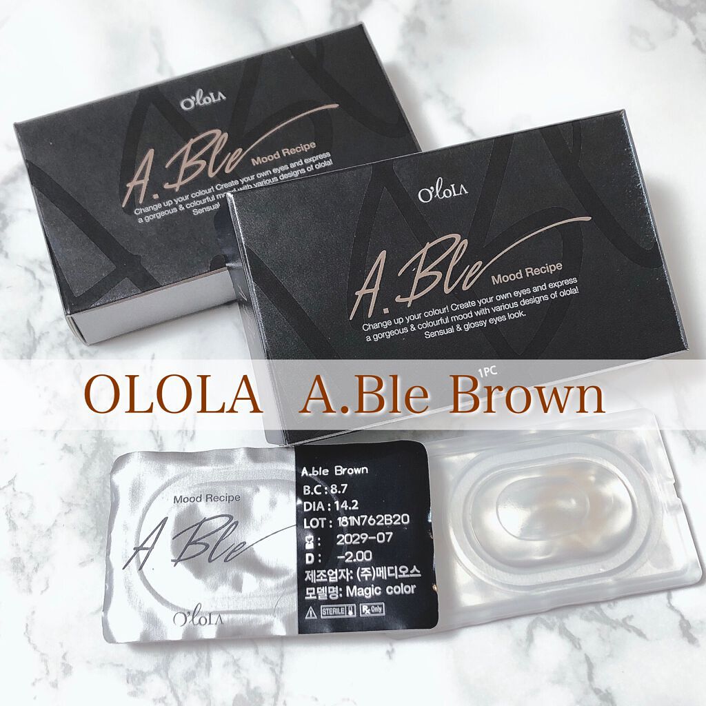 エーブルグレー(A.ble Gray)/OLOLA/カラーコンタクトレンズを使ったクチコミ(4枚目)