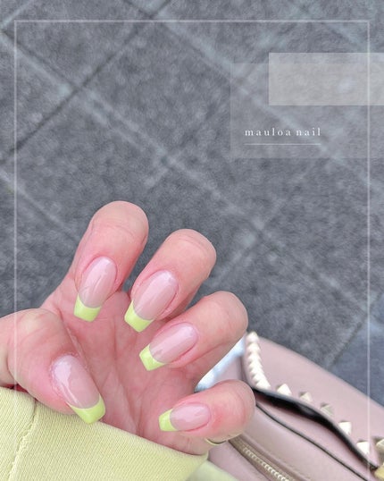 mauloa_nail on LIPS 「・春color💚💚💚・・・・・#マグネットフレンチネイル#ネイ..」(1枚目)