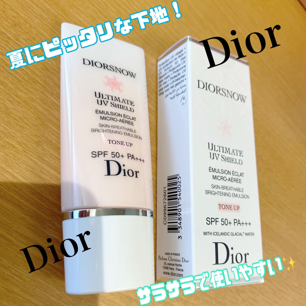 【旧】スノー UVシールド トーンアップ 50+/Dior/日焼け止めミルクを使ったクチコミ（1枚目）