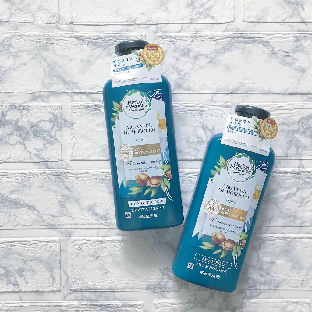 ビオリニュー モロッカンオイル シャンプー／コンディショナー/ハーバルエッセンス/市販シャンプーを使ったクチコミ（1枚目）
