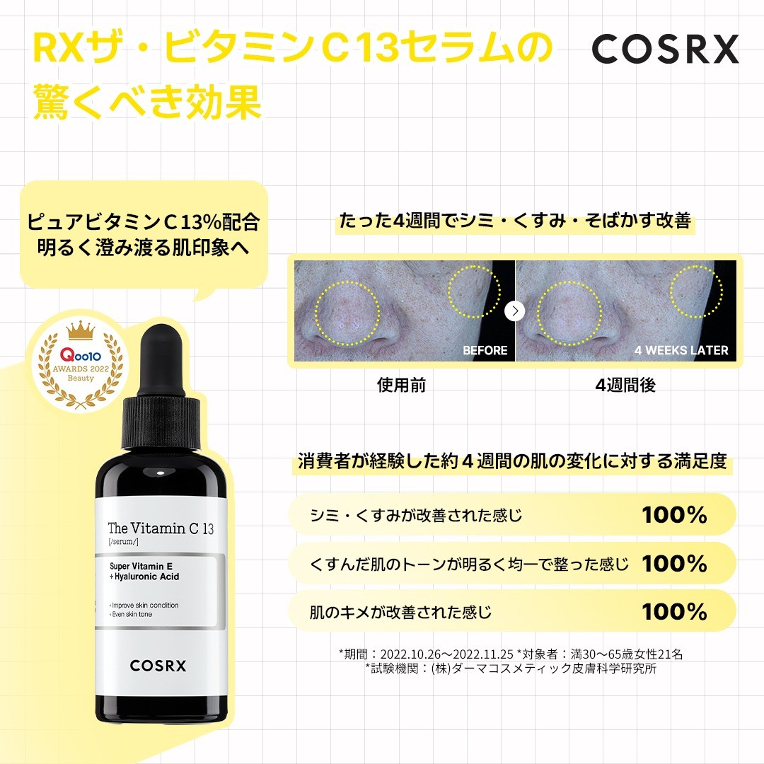 COSRX C13セラム　C23セラム　レチノール0.5オイル　レチノール0.1