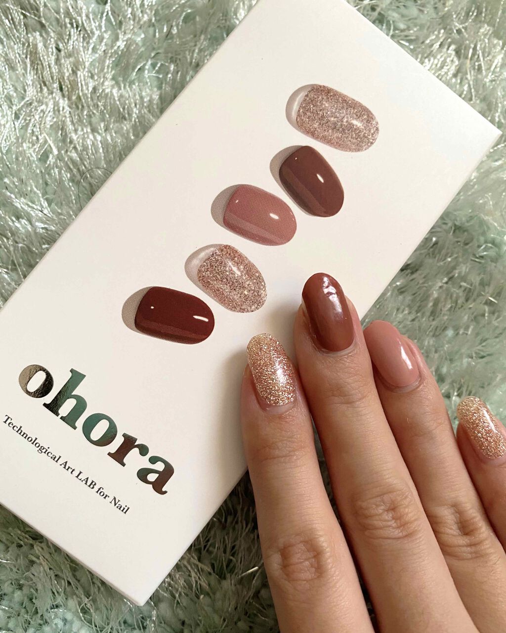 セミキュアジェルネイル(ハンド)/ohora/ネイルシールを使ったクチコミ(1枚目)