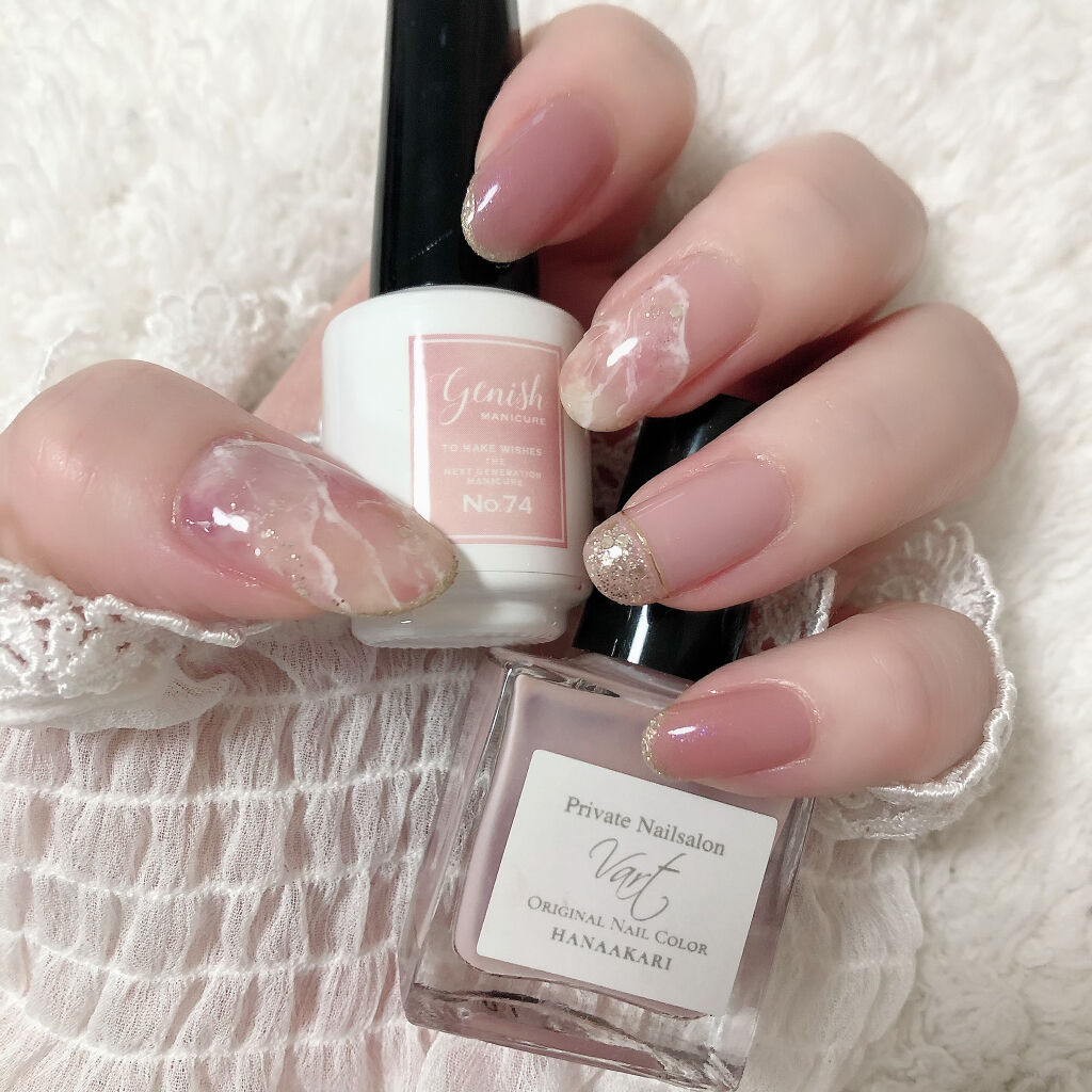 カラフルネイルズ キャンメイクを使った口コミ 青みピンク系ネイルがしたくなって大理石ネイ By Rabbit 乾燥肌 Lips