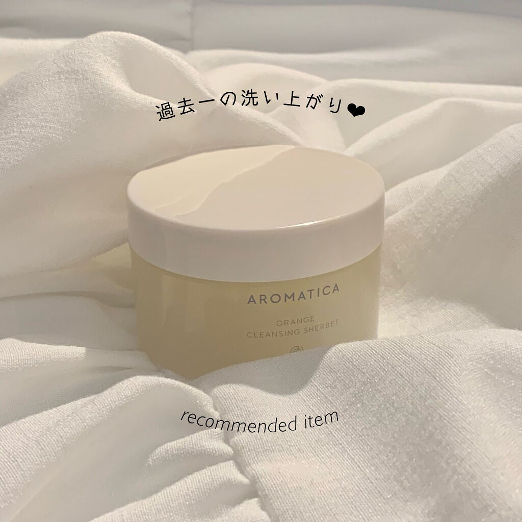 オレンジクレンジングシャーベット/AROMATICA/クレンジングバームを使ったクチコミ(2枚目)