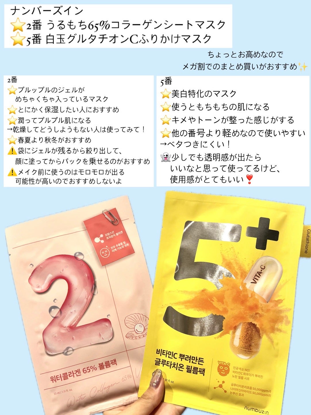 2番 うるもち65%コラーゲンシートマスク/numbuzin/シートマスク・パックを使ったクチコミ(1枚目)