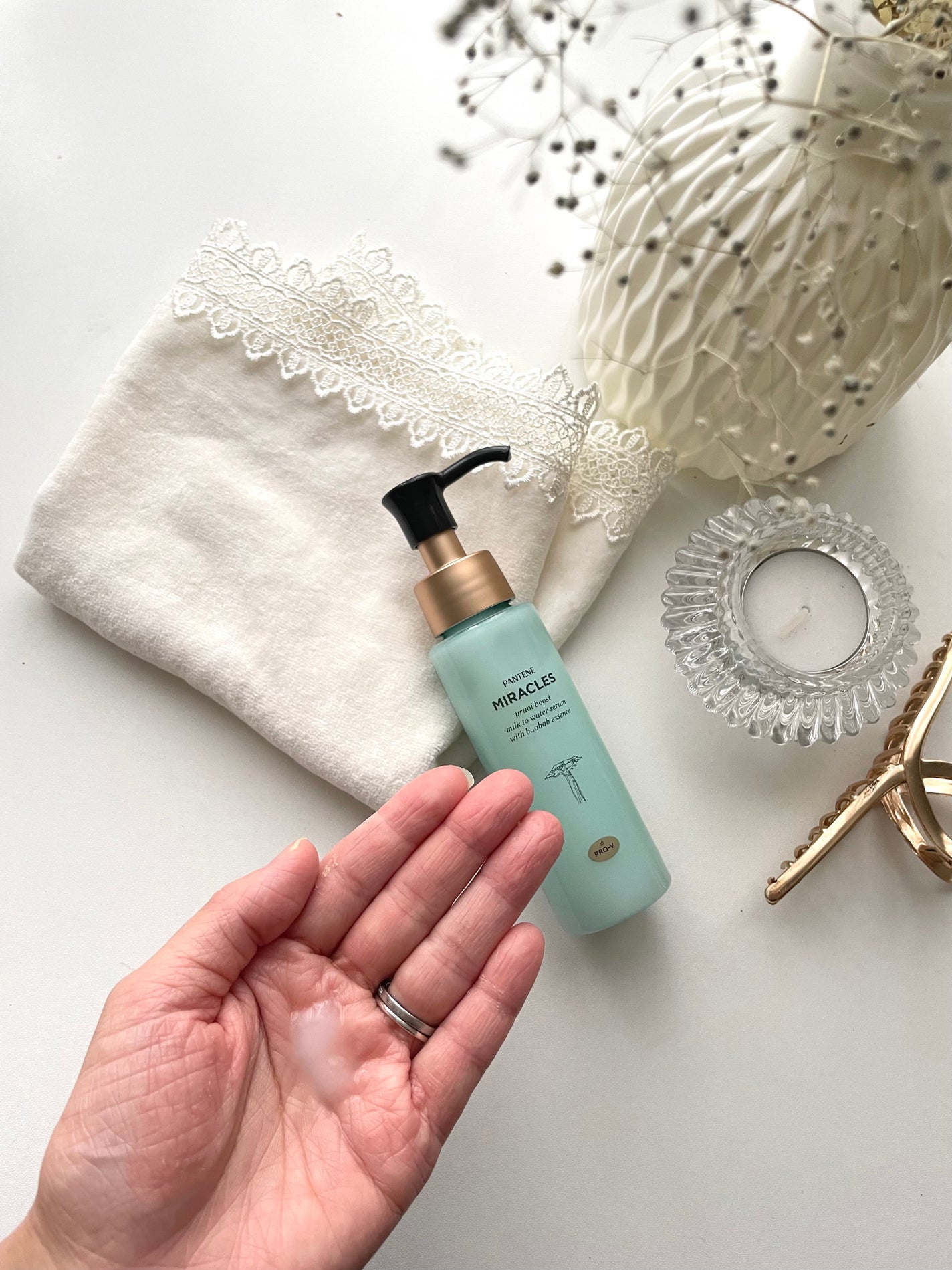 ミラクルズ うるおいブーストミルクウォーターセラム/パンテーン/アウトバストリートメントを使ったクチコミ(3枚目)