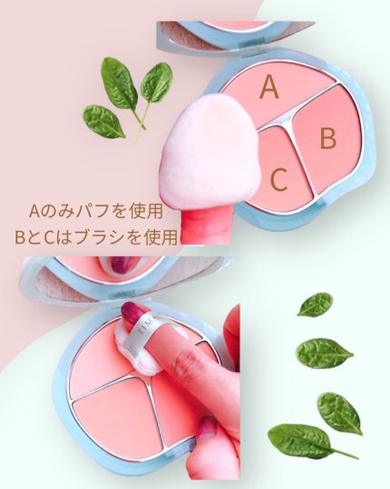 TIMAGE 3色チークパレット/TIMAGE/パウダーチークを使ったクチコミ(4枚目)