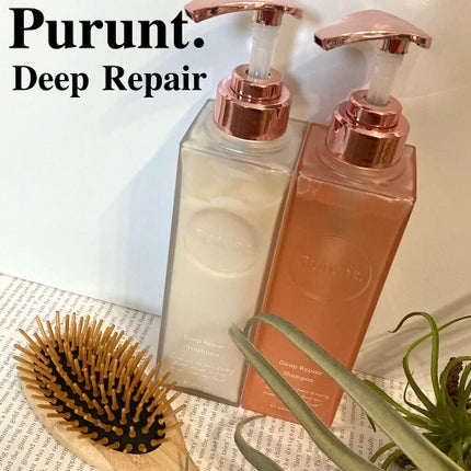 Purunt. プルント ディープリペア美容液シャンプー/トリートメントのクチコミ「\美容液シャンプーでぷるサラ髪に/
97%以上美容液成分♡♥︎♡
✼••┈┈••✼••.....」(1枚目)