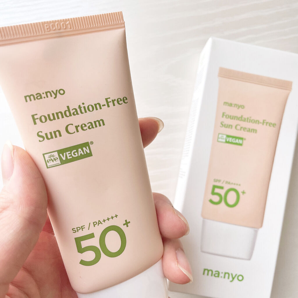 ファンデフリー サンクリーム/manyo/日焼け止めクリームを使ったクチコミ（1枚目）