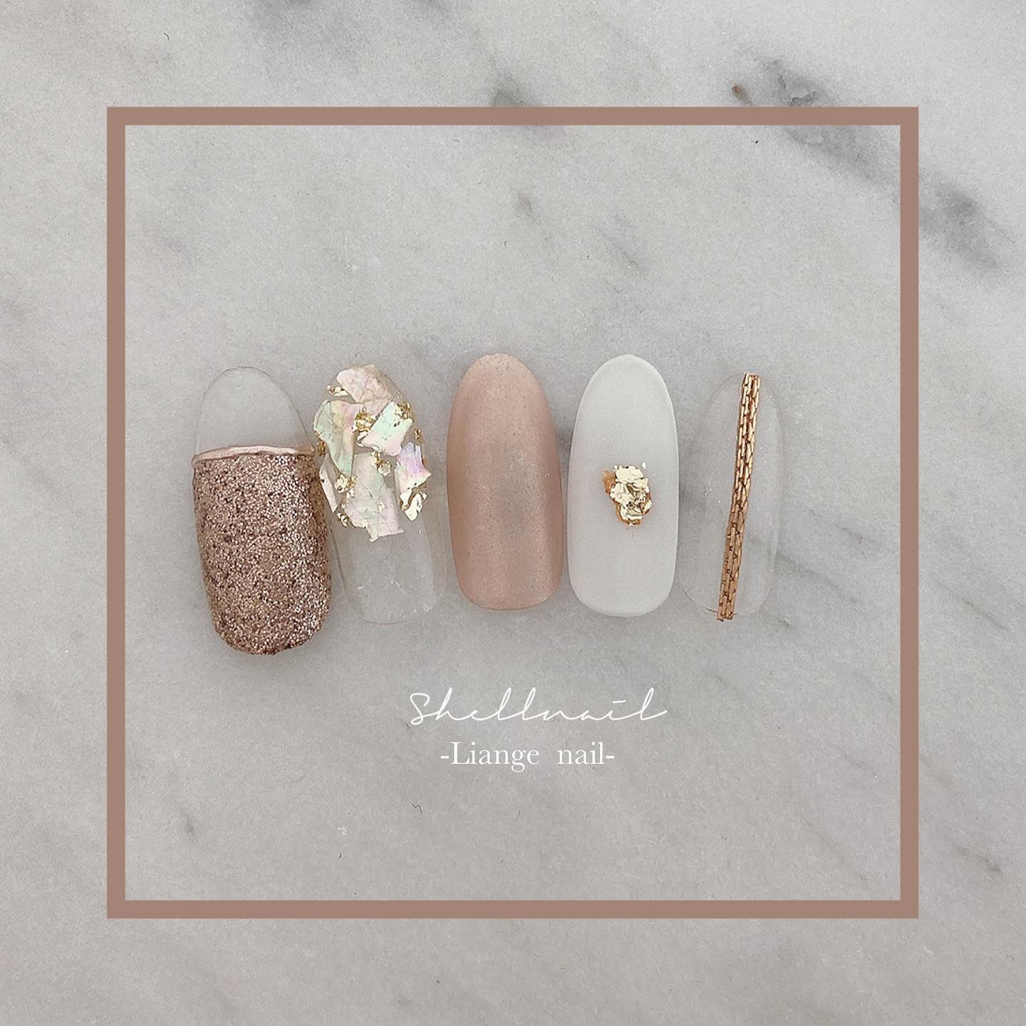 #リアンジェネイル,#柏ネイル,#ネイル,#シェルネイル,#ミラーネイル,#ラメネイル,#ニュアンスネイルのネイルデザイン